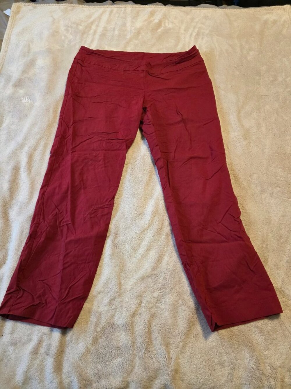 Sag Harbor Stretch Burgundy Pull On Pants Size 18